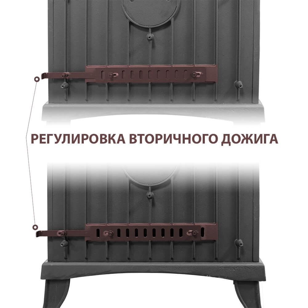 Печь-камин Везувий чугун KZ-14PS Антрацит